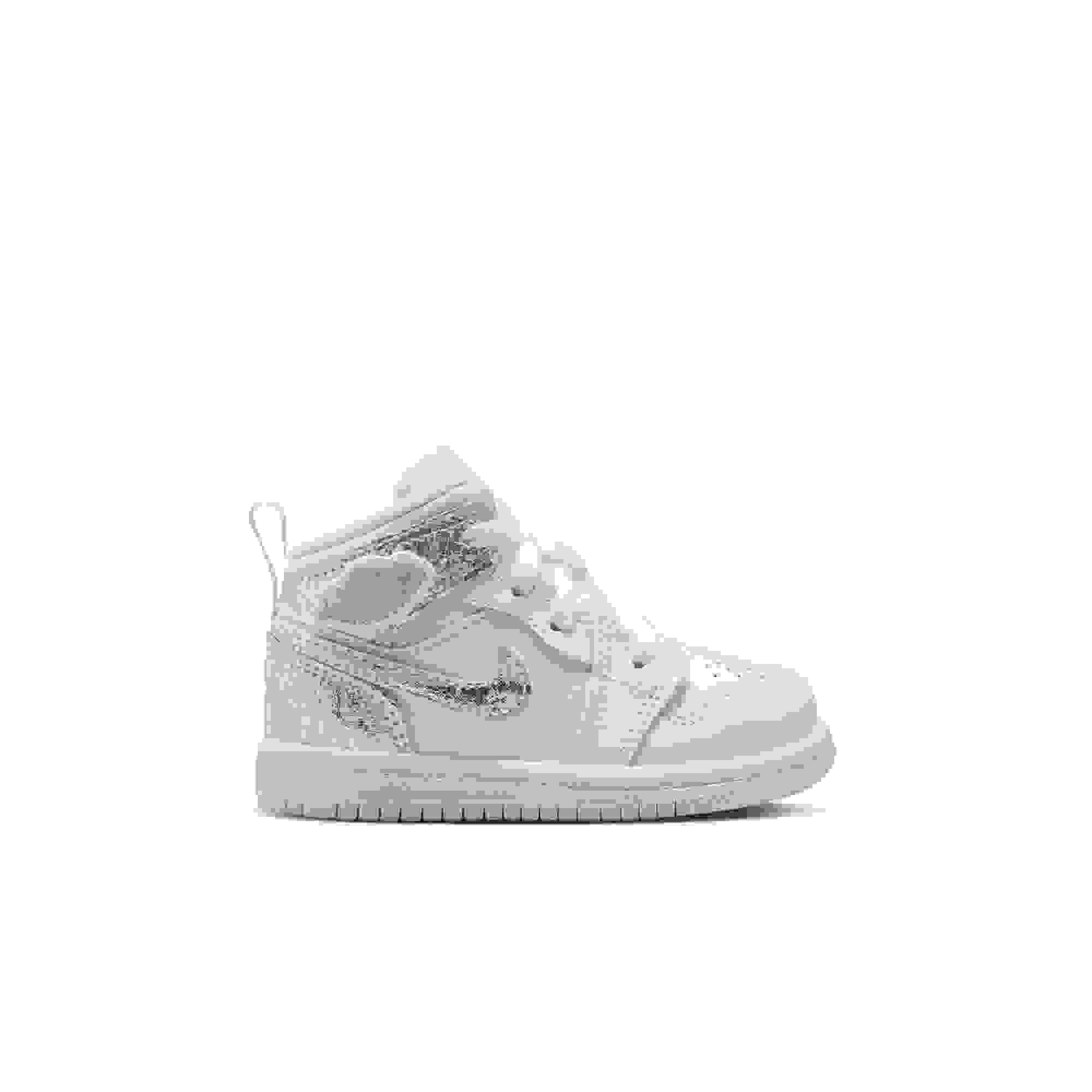 Jordan 1 Mid SE Toddler Boys' "White/Field Silver" Shoe